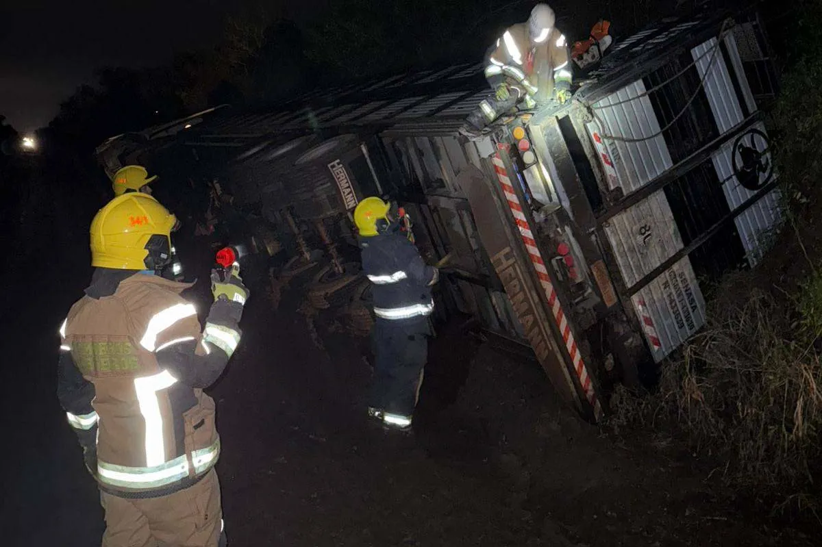camion vuelco